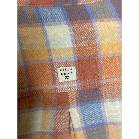 Billabong Big Girls Large LS Plaid Button-Up Flannel Surfer Beach Shirt - Picture 8 of 8
